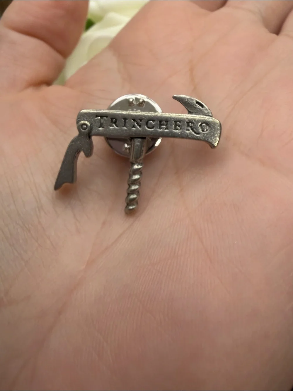Silver Multi-Tool Lapel Pin – Men’s Accessory